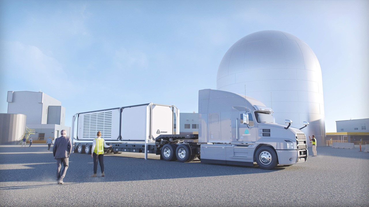 Image of Kaleidos microreactor at the Idaho National Lab DOME facility.