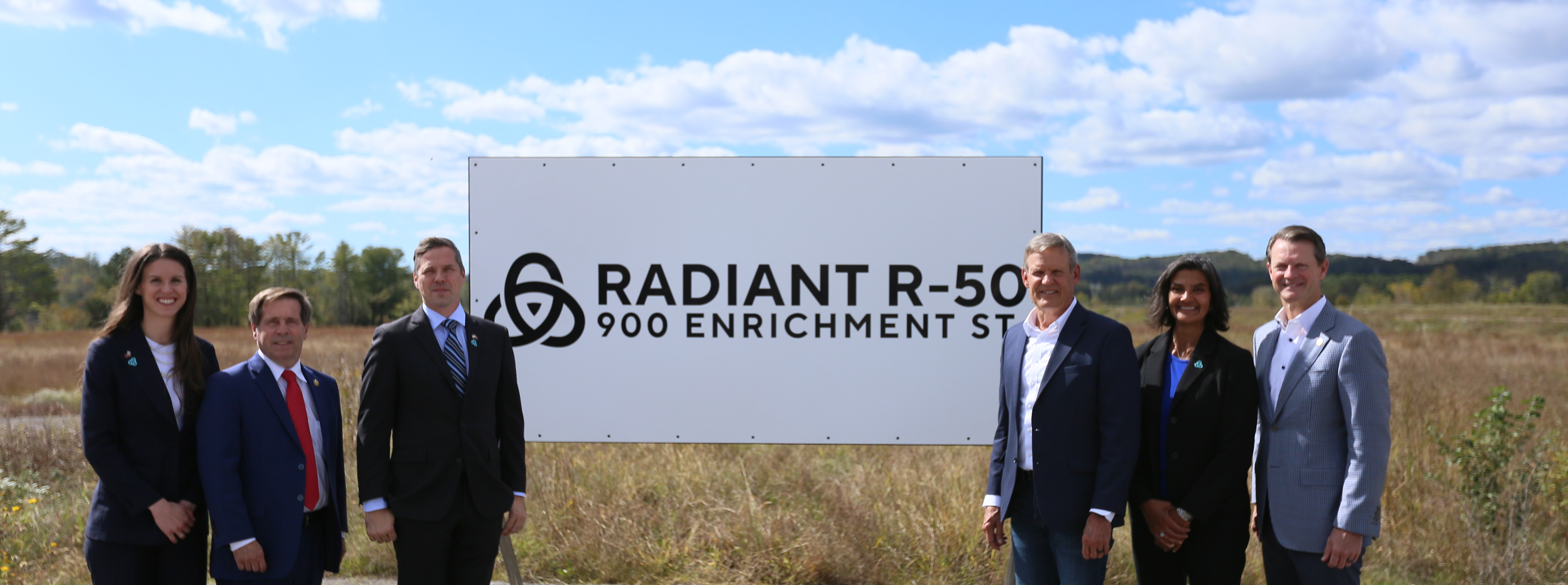 Radiant Sign at Nuclear Generator Factory